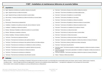 Fiche Rome - I1307 - Installation et maintenance télécoms ... - IDC NC