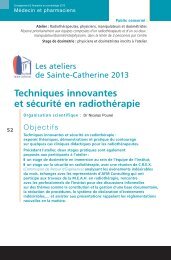 LES ATELIERS DE SAINTE CATHERINE 2013 - Institut Paoli ...