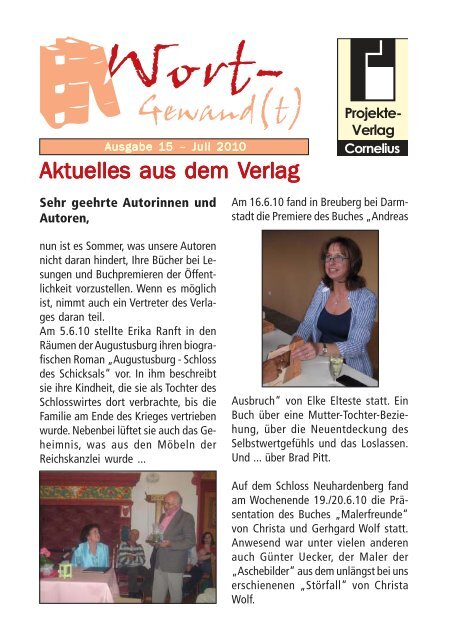 Wort-Gewand(t) 15.pmd - Projekte-Verlag Cornelius