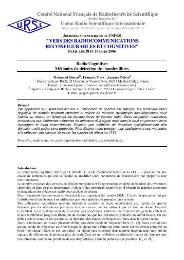 Comité National Français de Radioélectricité ... - URSI-France