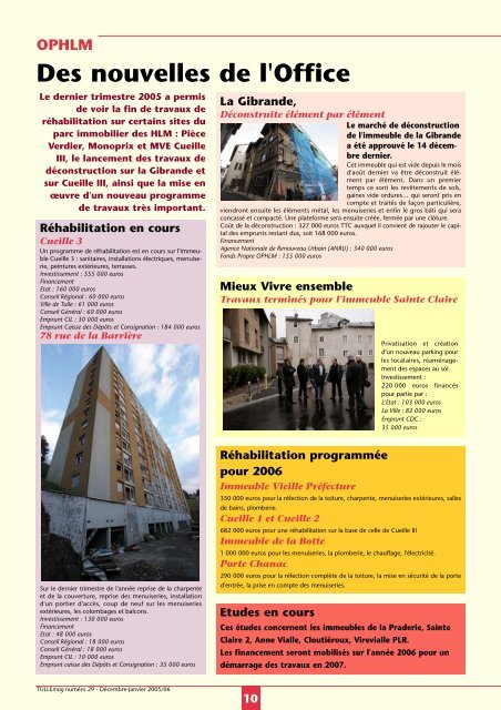 Bulletin municipal d'information - Numéro 29 ... - Ville de Tulle