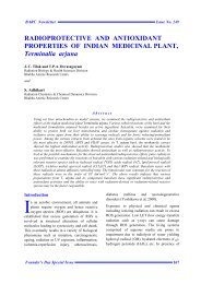 Radioprotective and antioxidant properties of Indian ... - BARC
