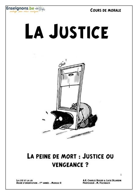 La peine de mort : Justice ou vengeance ? - Enseignons.be