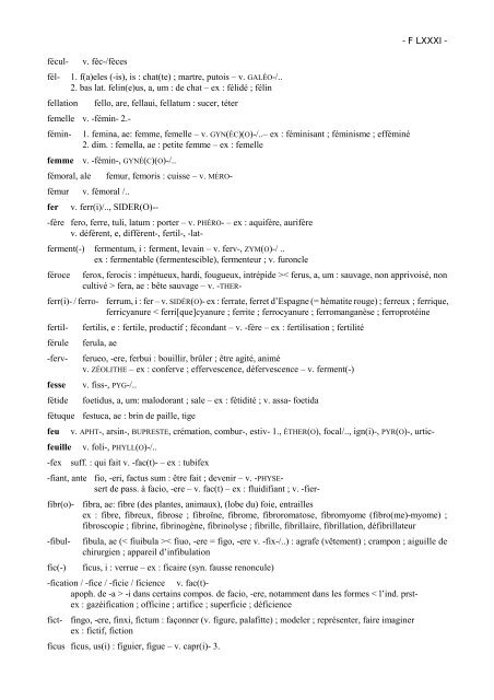 etymons grecs et latins du vocabulaire scientifique français - Pot-pourri