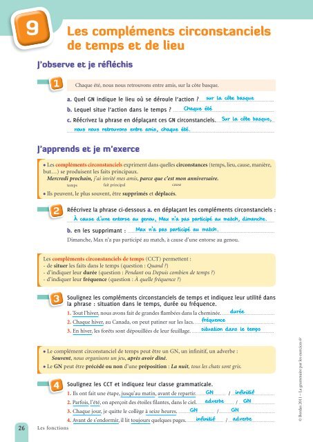Quelle Est La Classe Grammaticale De On