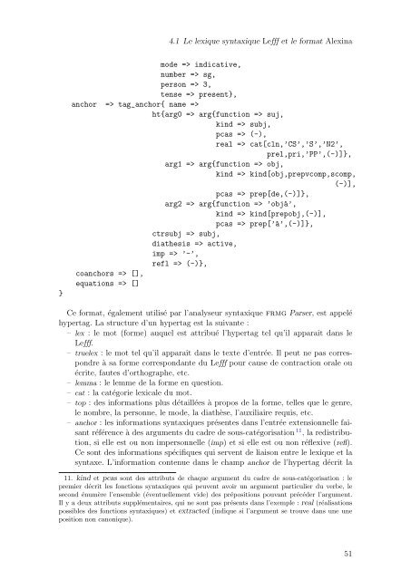 Analyse syntaxique à l'aide des tables du Lexique ... - Accueil