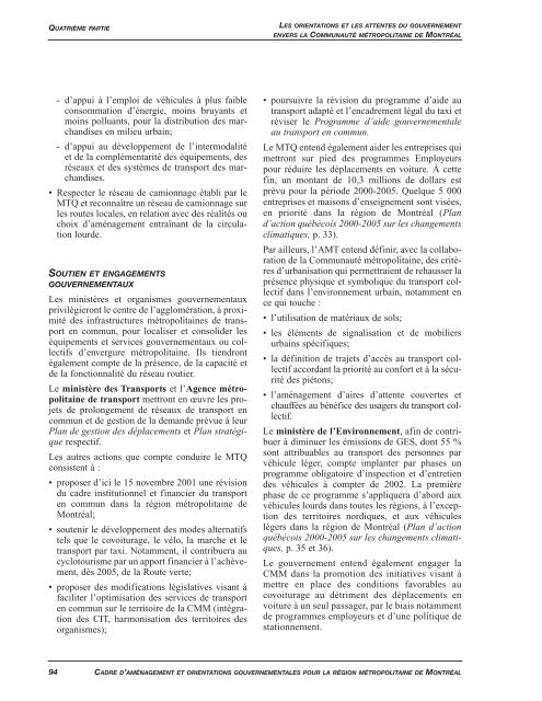 Cadre d'aménagement et orientations gouvernementales