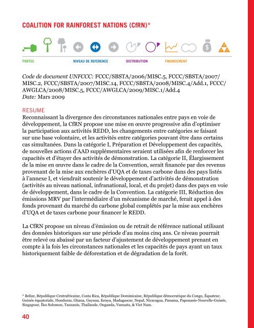 Guide de propositions gouvernementales et non ... - The REDD Desk