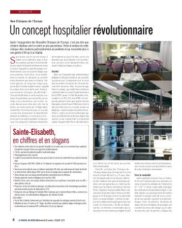 Un concept hospitalierrévolutionnaire - Europa Ziekenhuizen