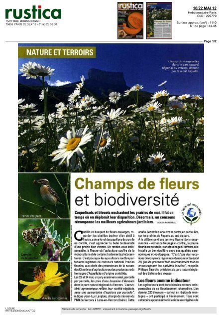 Revue de presse mai 2012 partie 1 - Lozère