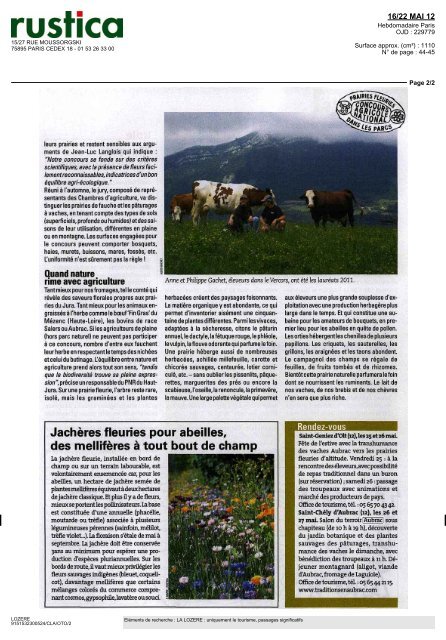 Revue de presse mai 2012 partie 1 - Lozère