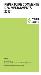 REPERTOIRE COMMENTE DES MEDICAMENTS 2013 - CBIP