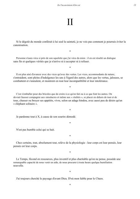 Cioran De l'inconvénient d'être né - il portale di "rodoni.ch"