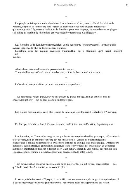 Cioran De l'inconvénient d'être né - il portale di "rodoni.ch"