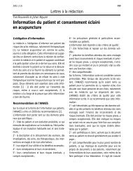 Information du patient et consentement éclairé en acupuncture