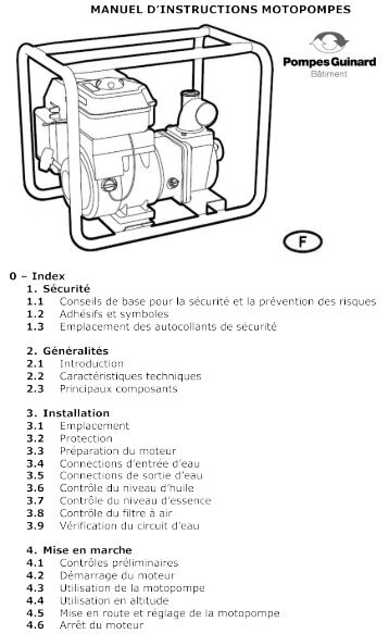 Télécharger la notice - Pompes Guinard bâtiment