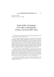Emile Gallé, la botanique et les idées évolutionnistes à Nancy à la ...