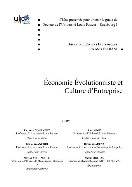 Économie Évolutionniste et Culture d'Entreprise