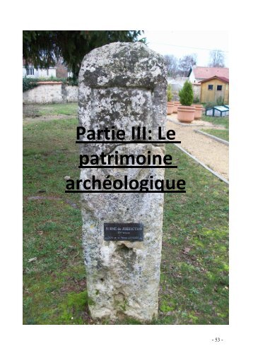 3. Le patrimoine archéologique - Coulounieix-Chamiers