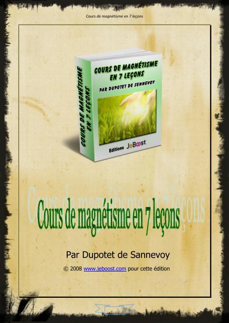 Cours De Magnetisme En 7 Lecons Livresnumeriquesgratuits Com