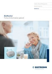 BioMonitor Fiche d'information patient - Biotronik