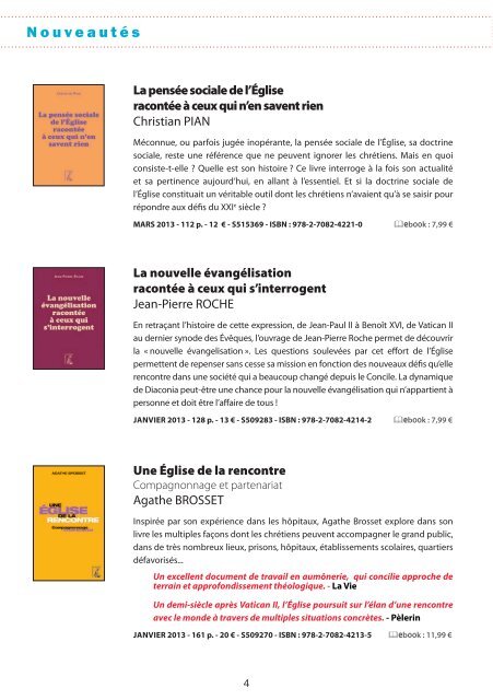 catalogue spiritualites - Editions de l'Atelier