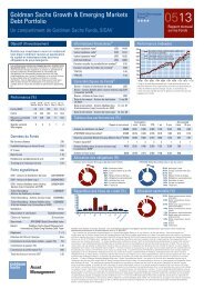 Rapports mensuels de gestion - Goldman Sachs