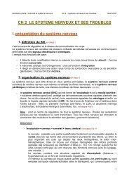 CH 2 LE SYSTEME NERVEUX ET SES TROUBLES I ... - Latapiebio