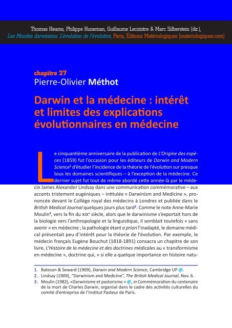 Les mondes darwiniens