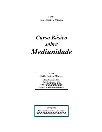 Curso Básico sobre Mediunidade (UEM) - FEAK - Fraternidade ...