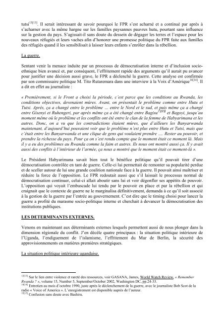 Rapport d'expertise requis pour le Tribunal Penal International sur le ...