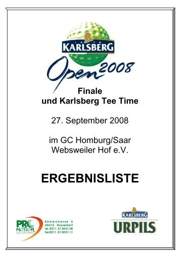 Karlsberg Tee Time - PROmotion Golfevents