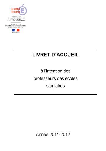 Livret d'accueil PE stagiaires- Académie de Besançon