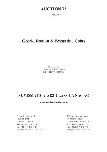 Catalogue, Part 1 PDF (ca, 33 MB) - Numismatica Ars Classica NAC ...