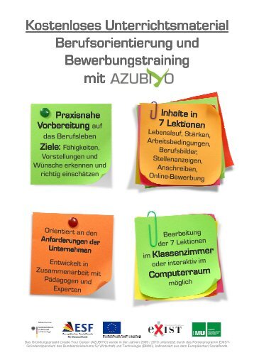 Berufsorientierung und Bewerbungstraining in 7 ... - TeachersNews