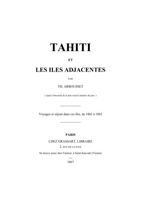 Tahiti Et Les Iles Adjacentes Acoram Acomar 987