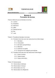 Module III Formation de termes - OCW