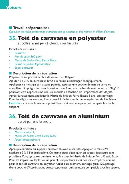 Maitrise des réparations - Soloplast-Vosschemie