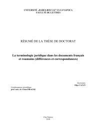 RÉSUMÉ DE LA THÈSE DE DOCTORAT La terminologie juridique ...