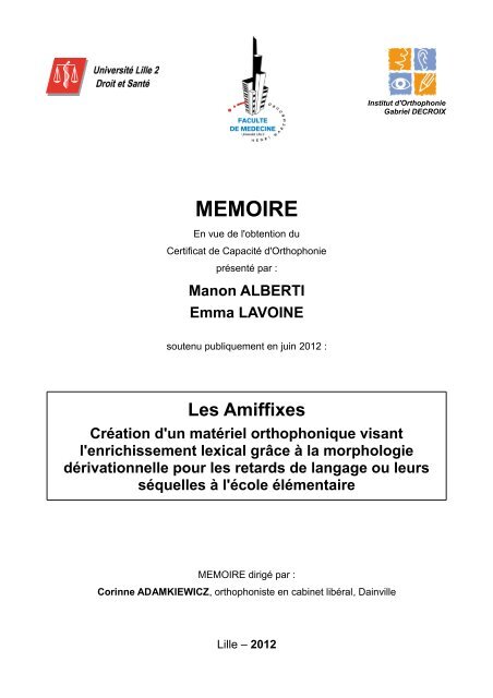 MEMOIRE - SCD