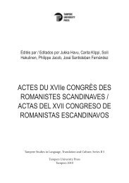 ACTES DU XVIIe CONGRÈS DES ROMANISTES ... - TamPub