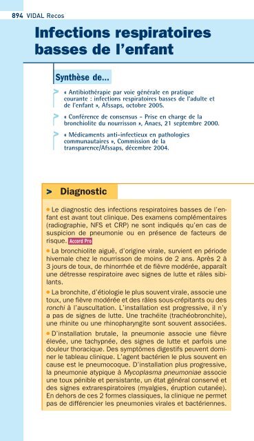 Infections respiratoires basses de l'enfant - Vidal