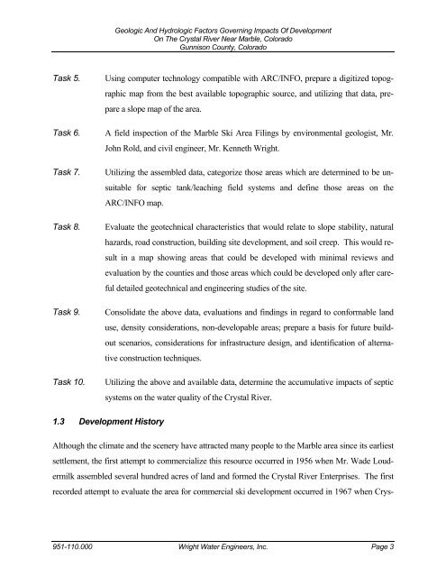 Geologic And Hydrologic Factors Governing ... - Gunnison County