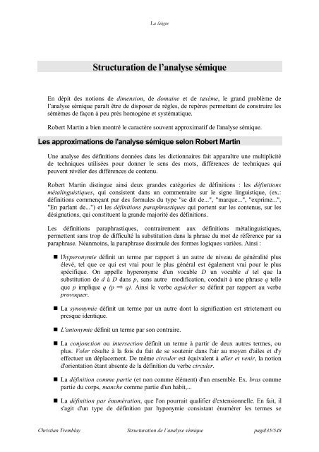 Structuration De L Analyse Semique Droit Linguistique Informatique