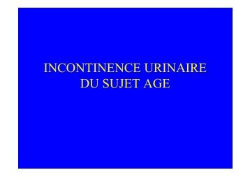 INCONTINENCE URINAIRE DU SUJET AGE - Medco 59 62