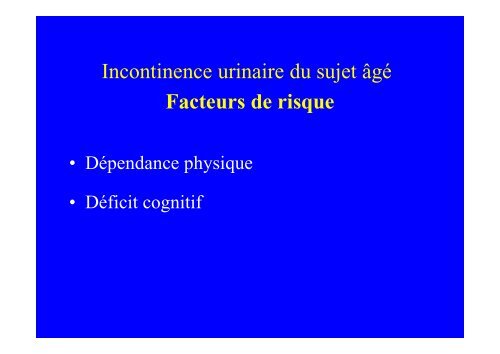 INCONTINENCE URINAIRE DU SUJET AGE - Medco 59 62