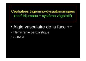 Algie vasculaire de la face - Dr. Nelly Fabre - NeuroScoop