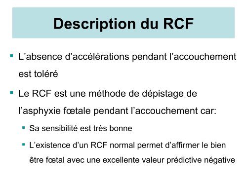 Analyse Visuelle du Rythme Cardiaque Fœtal RCF (pendant le travail)