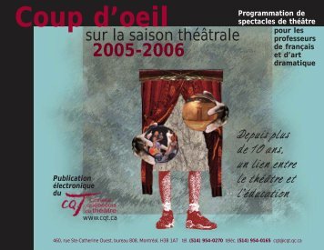 Coup d'oeil 2005-2006 - le Conseil québécois du théâtre