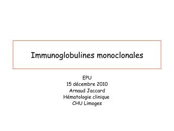 Immunoglobulines monoclonales